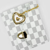 Luxe Check White Wallet